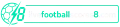 Tech soccer logo with neon outline
